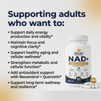 NAD+ Supplement with Resveratrol & Quercetin – Cellular Energy
