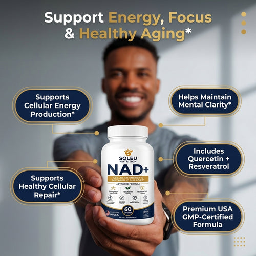 NAD+ Supplement with Resveratrol & Quercetin – Cellular Energy
