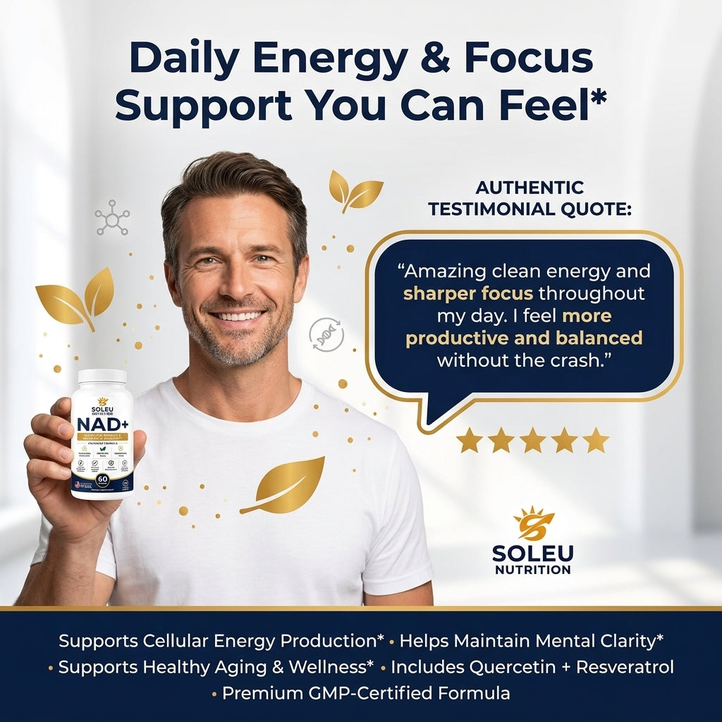NAD+ Supplement with Resveratrol & Quercetin – Cellular Energy