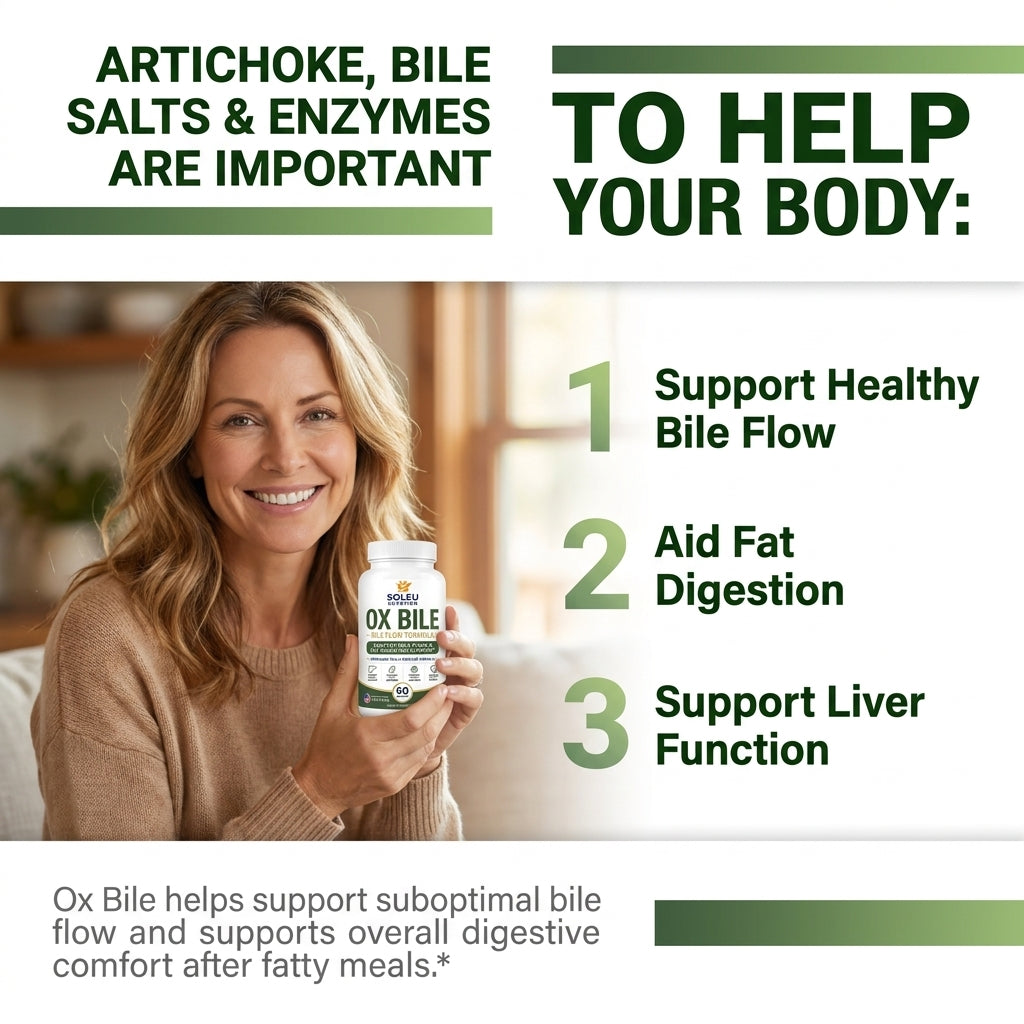 Ox Bile Bile Flow Formula with Artichoke & Digestive Enzymes – 60ct